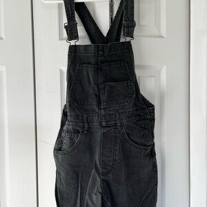 Black Denim Overalls
